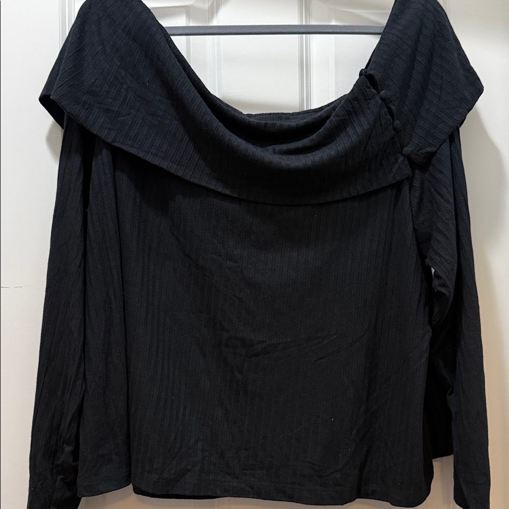 ANTHROPOLOGIE OFF SHOULDERS TOP in Black NWT sz 3X